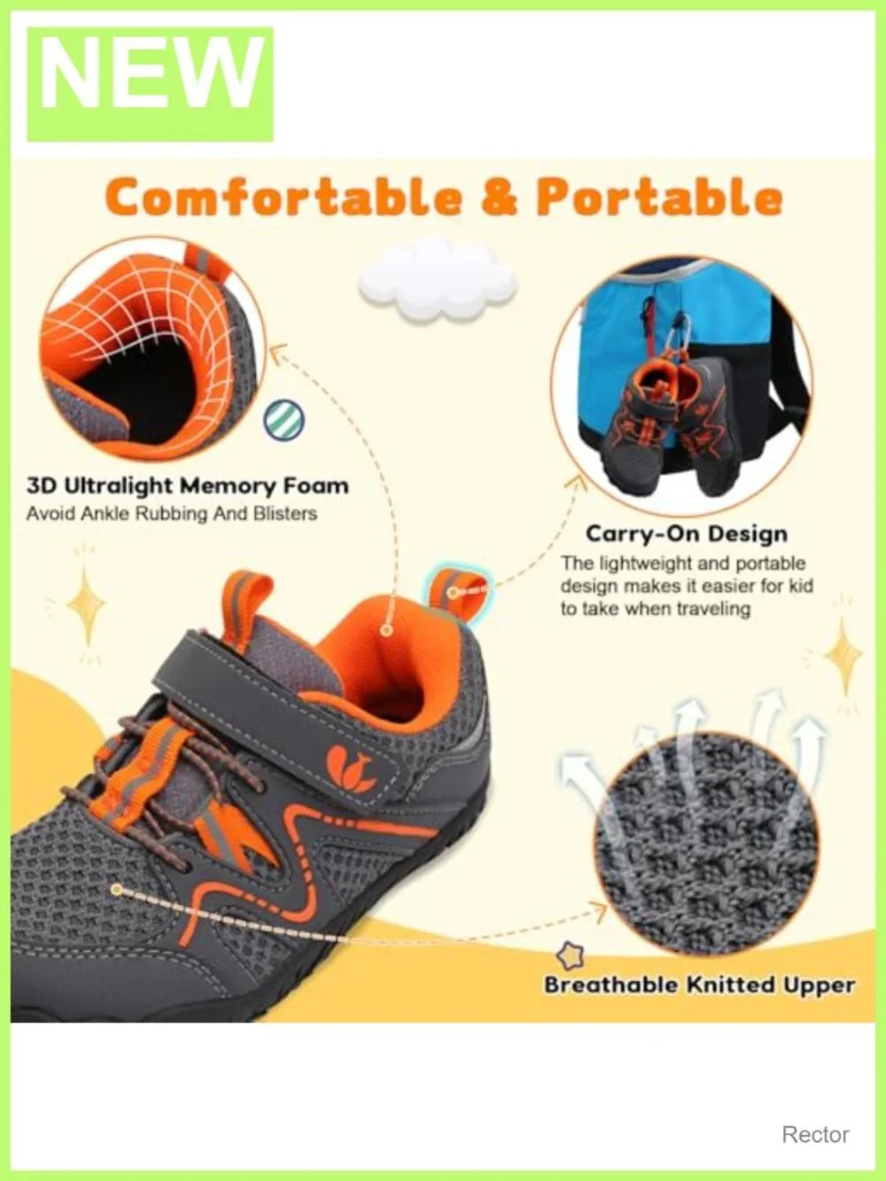 FEETCITY Kids Barefoot Shoes Sneakers Toddler Walking Hiking Tennis Lightweight